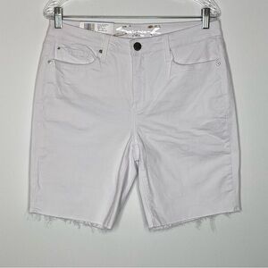 Seven7 White 9" Sunset Bermuda Shorts
